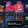 A digital image of Spribe Provider's logo, featuring a black and white design with the company name in bold letters